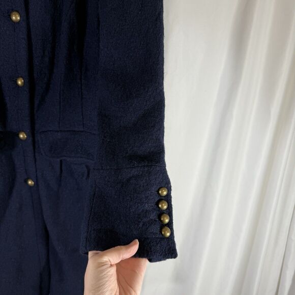 Free People Wool Blend Jacket Women's Medium Blue Button Up Pockets - Picture 4 of 11